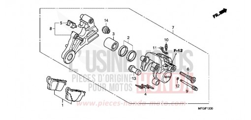 HINTERRAD-BREMSSATTEL (CB600F/F3) CB600FA de 2010